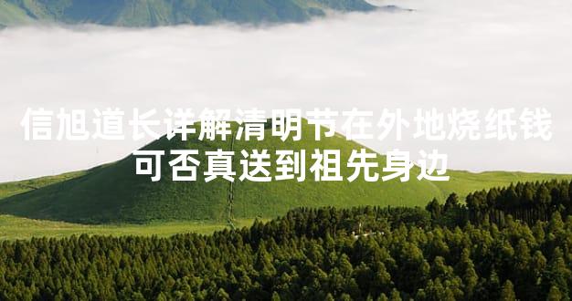 信旭道长详解清明节在外地烧纸钱 可否真送到祖先身边